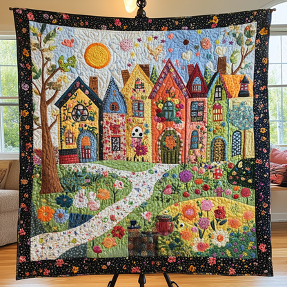 Whimsy Homes Quilted Blanket NCU0VH3708