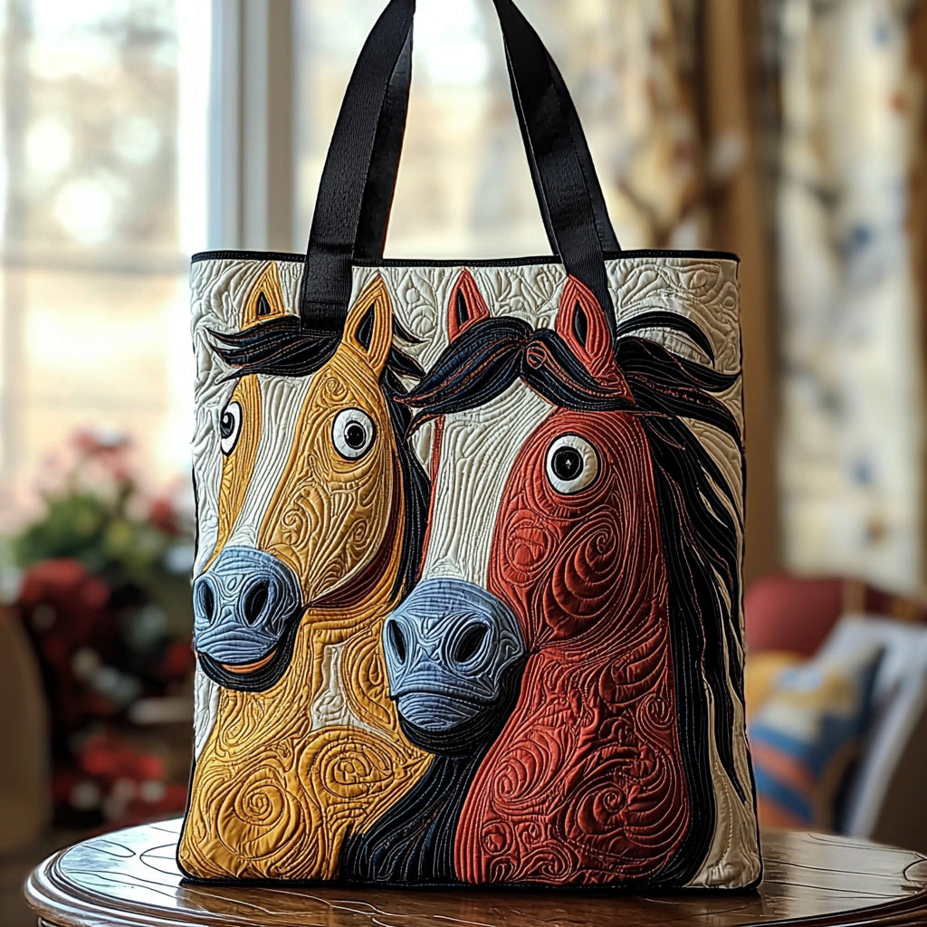 Whimsy Hoof Quilted Tote Bag NCU0DV6773