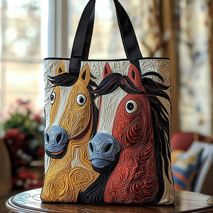 Whimsy Hoof Quilted Tote Bag NCU0DV6773