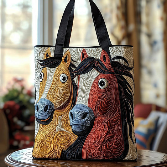 Whimsy Hoof Quilted Tote Bag NCU0DV6773