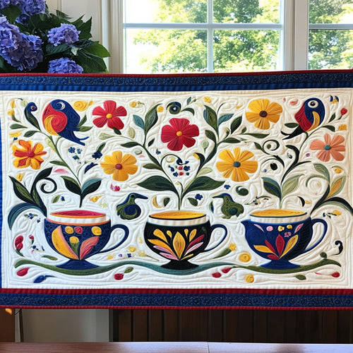 Whimsy Sip Quilted Table Runner NCU0PT6984