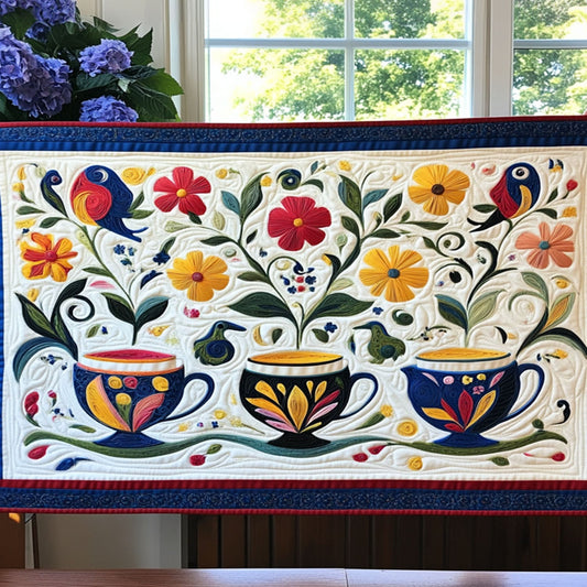 Whimsy Sip Quilted Table Runner NCU0PT6984