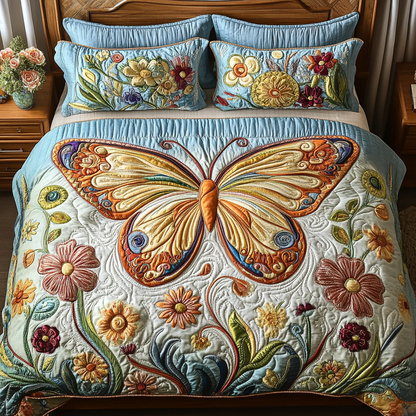 Whimsy Winged Dreams 3-Piece Quilted Bedding Set NCU0VH5537