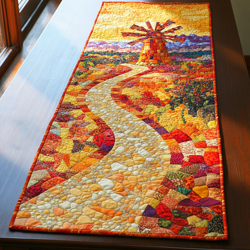 Whirling Breeze Quilted Table Runner NCU0DK5917