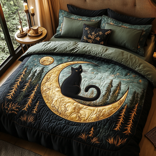Whisker Garden 3-Piece Quilted Bedding Set NCU0DV5725