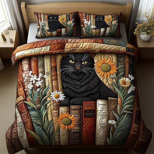 Whisker Page 3-Piece Quilted Bedding Set NCU0DV5776