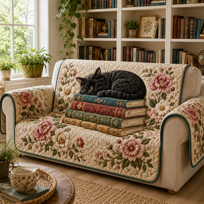 Whisker Storybook Bloom Quilted Sofa Cover NCU0VL3927