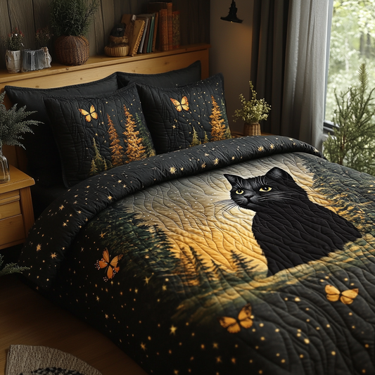 Whisker Watch 3-Piece Quilted Bedding Set NCU0DV5728