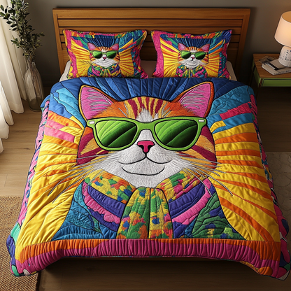 Whisker Wonder 3-Piece Quilted Bedding Set NCU0DK4681