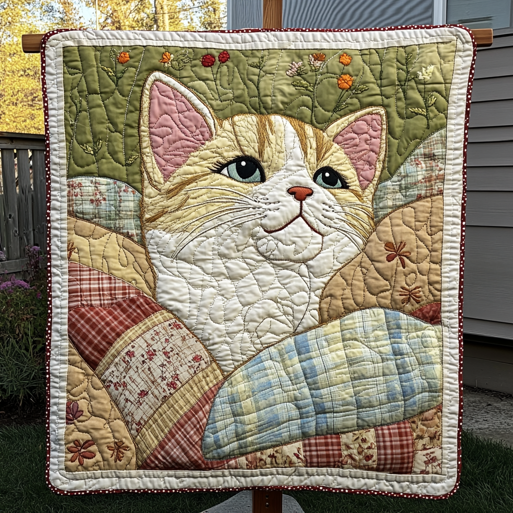 Whiskers in Wonderland Quilted Blanket NCU0DK1512