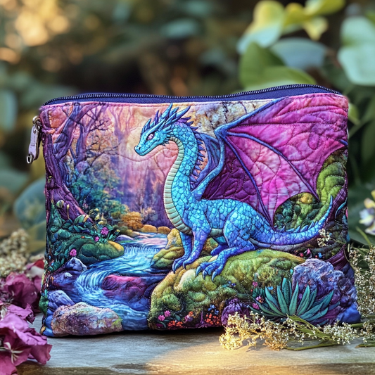 Whisper Dragon Quilted Zipper Pouch NCU0DK9436