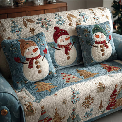 Whisper Frost Quilted Sofa Cover NCU0PT10386