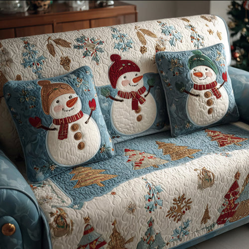 Whisper Frost Quilted Sofa Cover NCU0PT10386