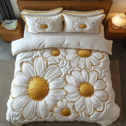 Whisper Petals 3-Piece Quilted Bedding Set NCU0NT5996