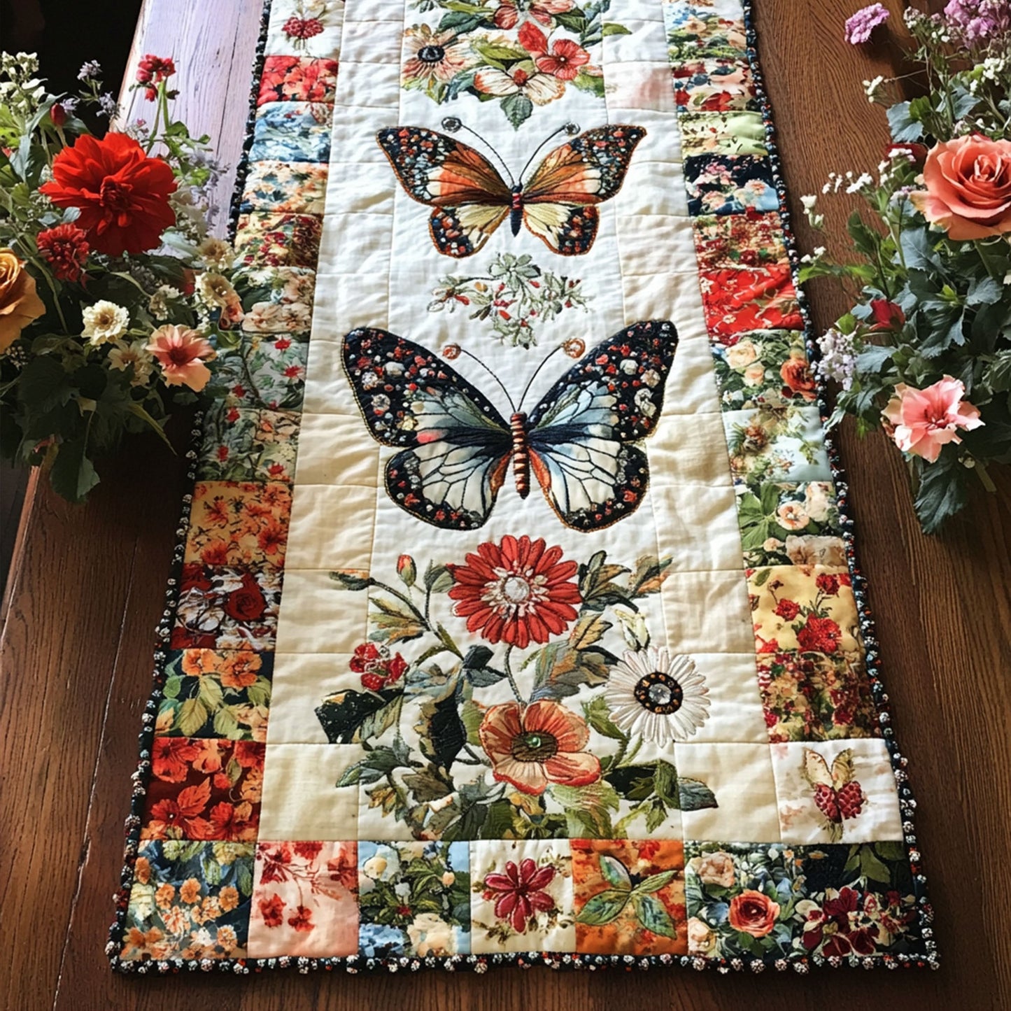 Whisper of Wings Quilted Table Runner NCU0PT5804
