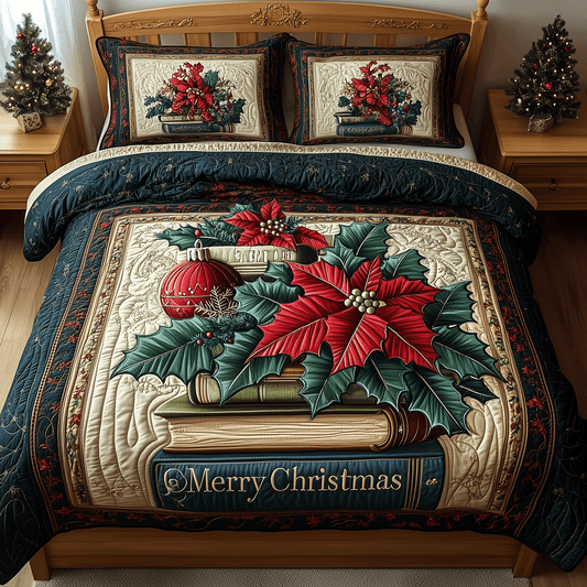Whispered Words 3-Piece Quilted Bedding Set NCU0TH2302