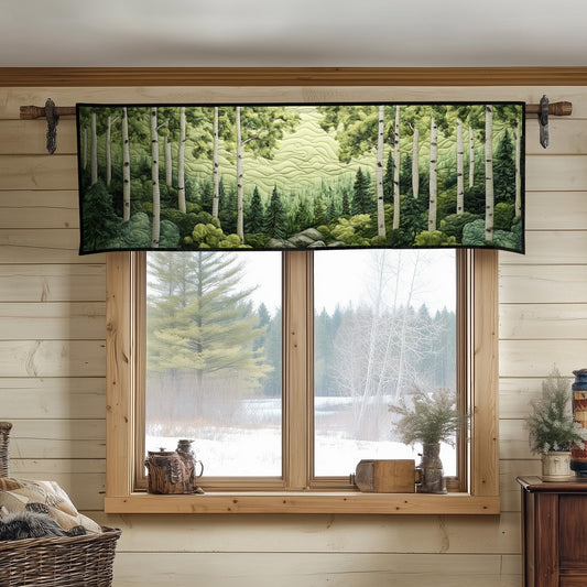 Whispering Birchwood Quilted Valance NCU0NT7180