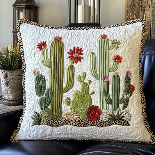 Whispering Cacti Quilted Pillow Case NCU0PT8885
