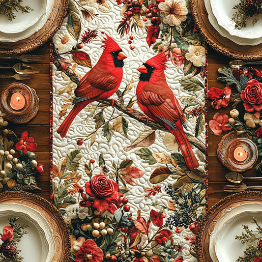 Whispering Cardinal Quilted Table Runner NCU0DV6780