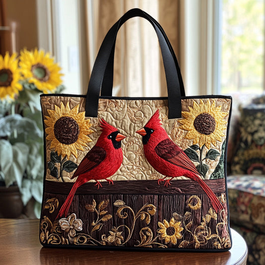Whispering Cardinal Quilted Tote Bag NCU0DV6879