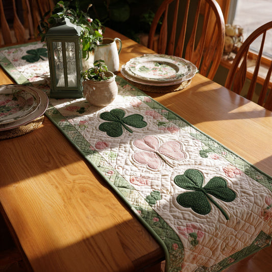 Whispering Clover Quilted Table Runner NCU0PT11318