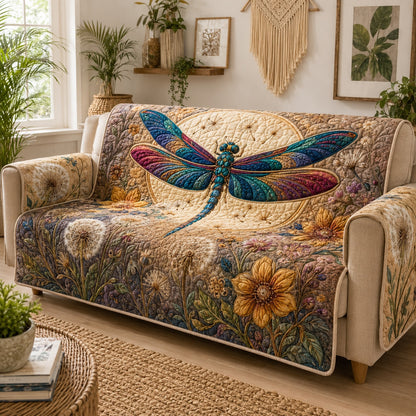 Whispering Dandelion Flight Quilted Sofa Cover NCU0VL3810