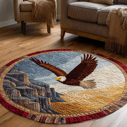 Whispering Eagle Quilted Round Mat NCU0DV7884