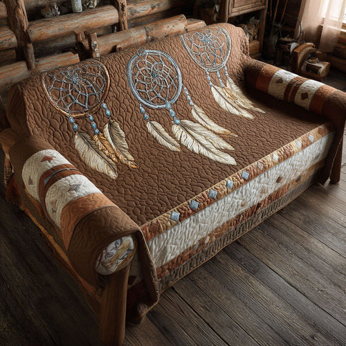 Whispering Feathers Quilted Sofa Cover NCU0PT11212