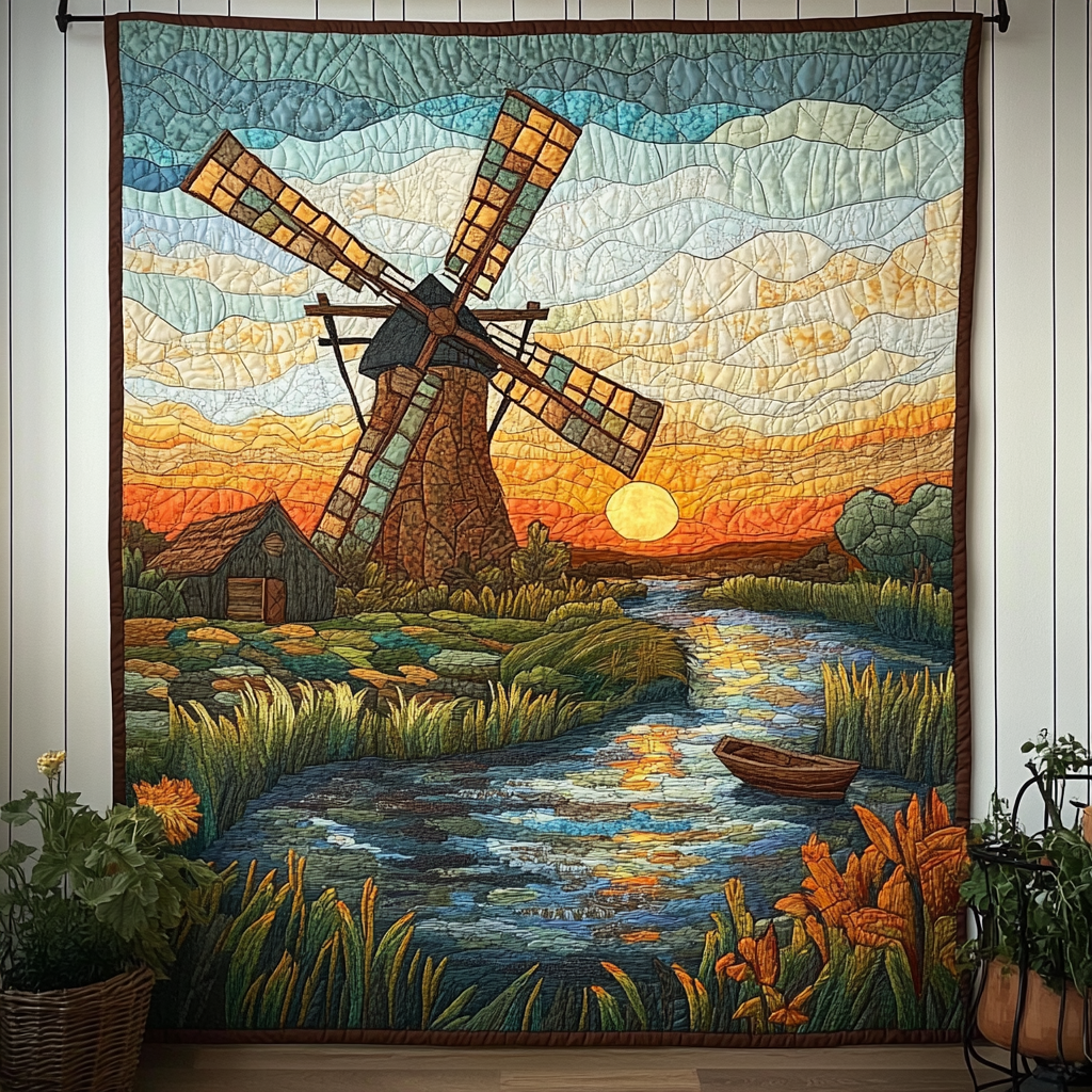 Whispering Fields Quilted Blanket NCU0DK5745