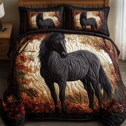 Whispering Hoof 3-Piece Quilted Bedding Set NCU0VH2001