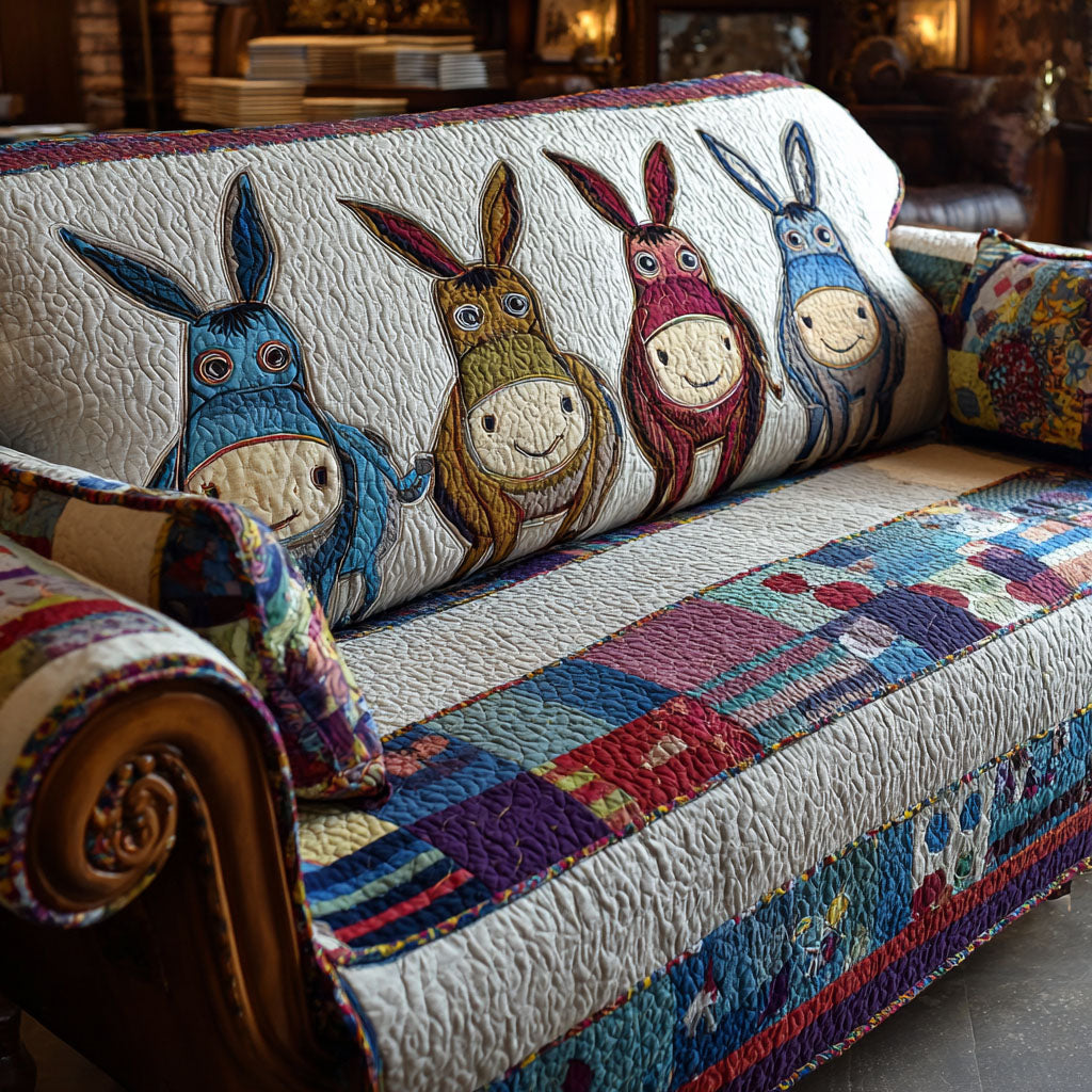 Whispering Hooves Quilted Sofa Cover NCU0PT11127