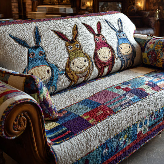 Whispering Hooves Quilted Sofa Cover NCU0PT11127