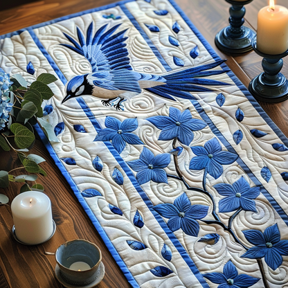 Whispering Jay Quilted Table Runner NCU0DV4729