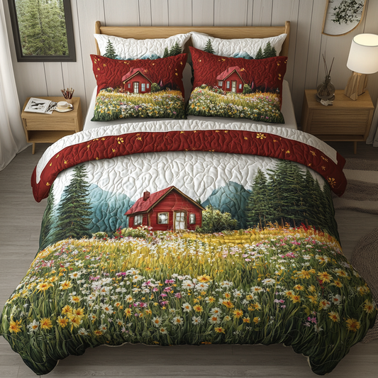 Whispering Meadows 3-Piece Quilted Bedding Set NCU0DK5839