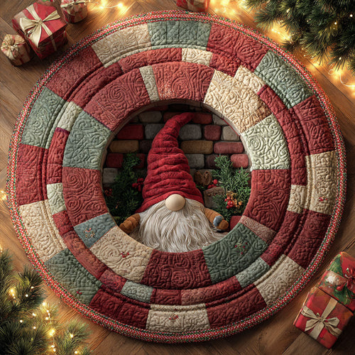 Whispering Noel Rings Quilted Round Mat NCU0TV1047