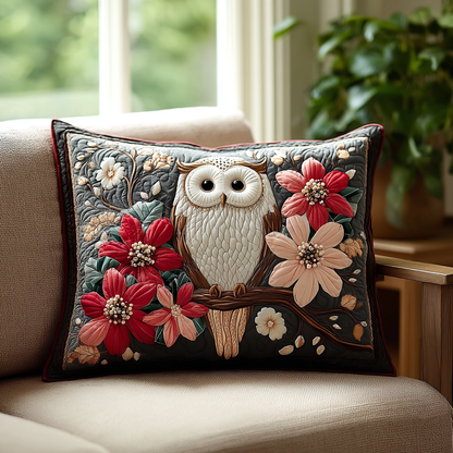 Whispering Owl Quilted Bedding Pillow Case NCU0DK3621