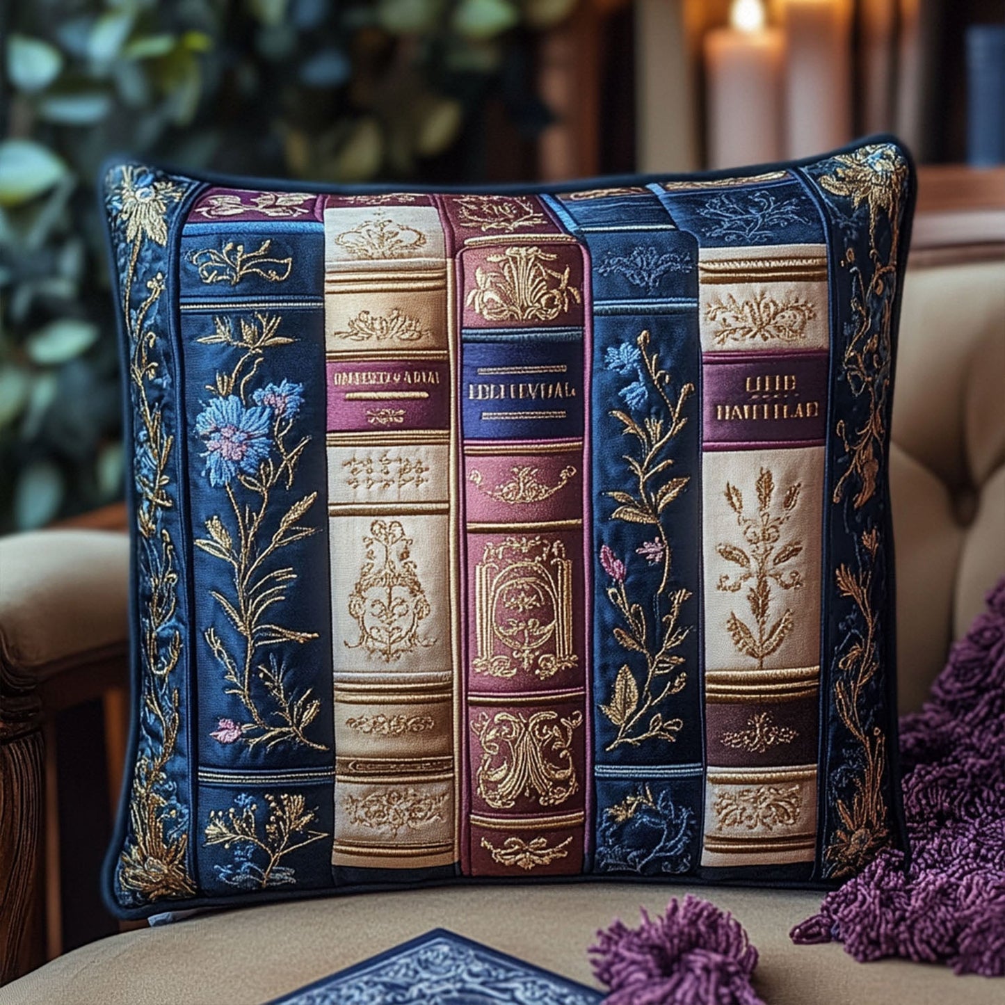 Whispering Pages Quilted Pillow Case NCU0PT5624