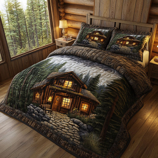 Whispering Pines 3-Piece Quilted Bedding Set NCU0PT3256