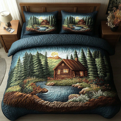 Whispering Pines 3-Piece Quilted Bedding Set NCU0VL2282