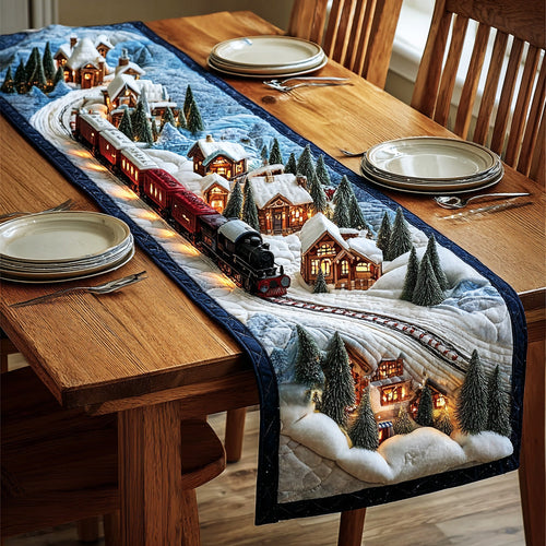 Whispering Pines Night Quilted Table Runner NCU0TD1715