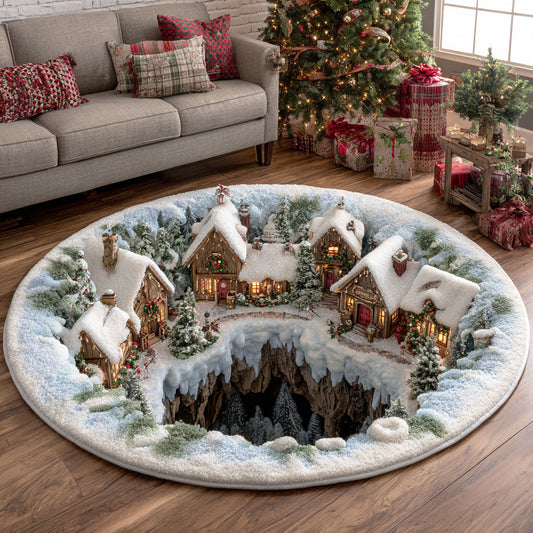 Whispering Pines Snow Round Carpet NCU0TD1750