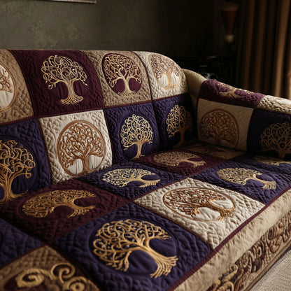 Whispering Roots Quilted Sofa Cover NCU0PT11294