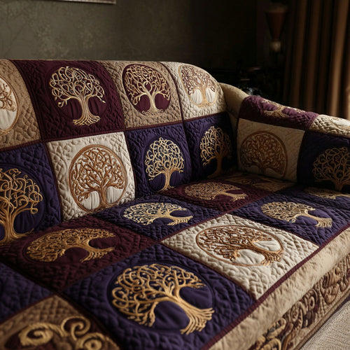 Whispering Roots Quilted Sofa Cover NCU0PT11294