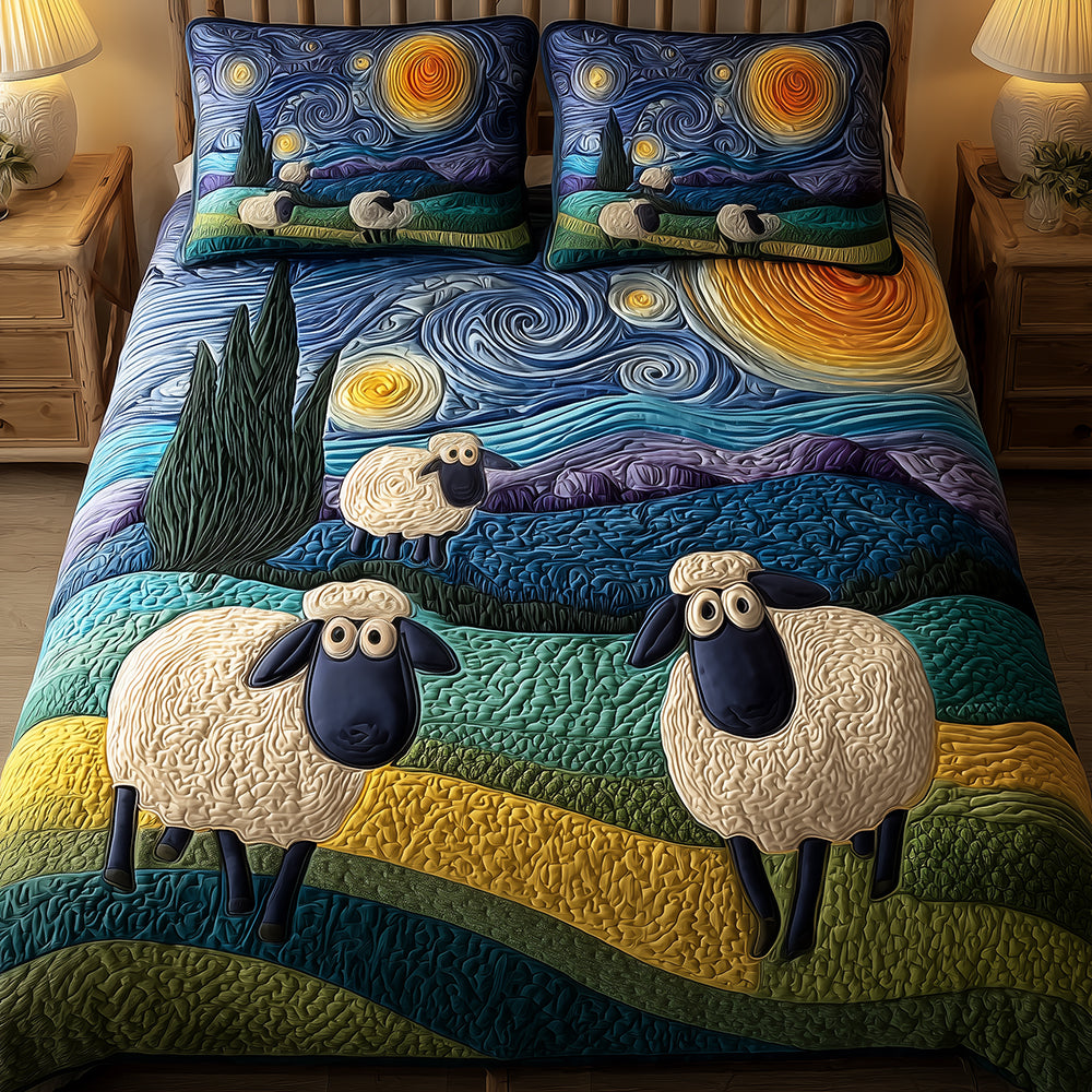 Whispering Sheep Quilted Bedding Set NCU0TH3058
