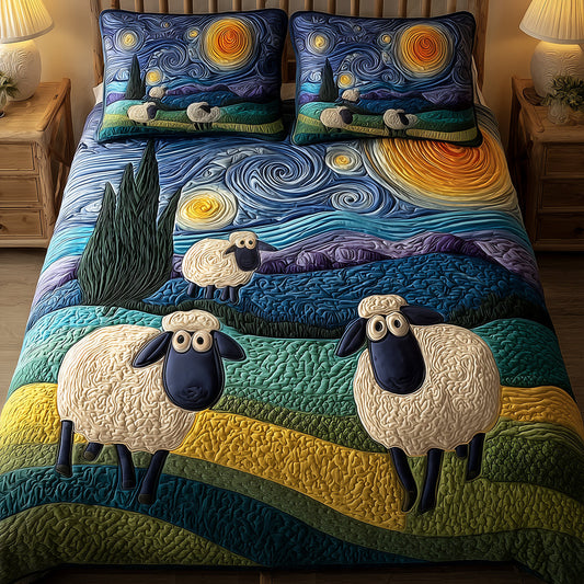 Whispering Sheep Quilted Bedding Set NCU0TH3058