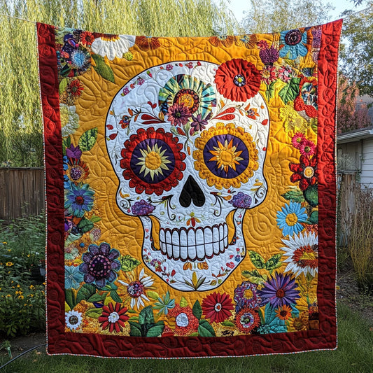Whispering Skulls Quilted Blanket NCU0PT8663