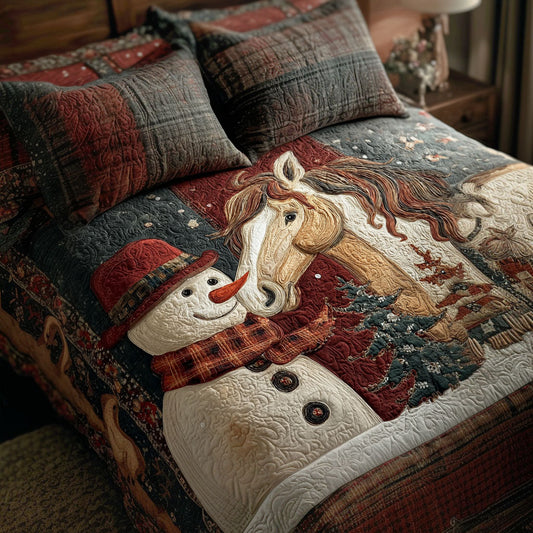 Whispering Snow 3-Piece Quilted Bedding Set NCU0PT10356