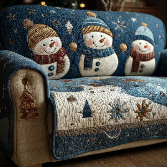 Whispering Snowlight Quilted Sofa Cover NCU0PT10387