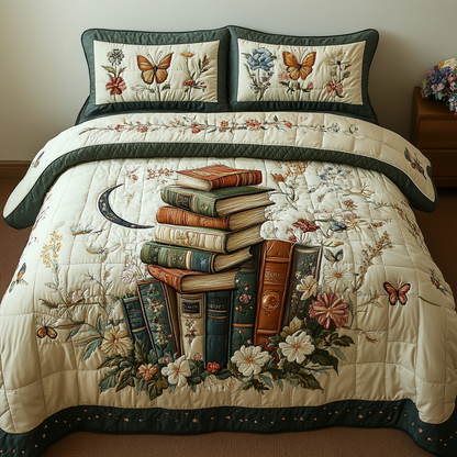 Whispering Stories 3-Piece Quilted Bedding Set NCU0DK4777