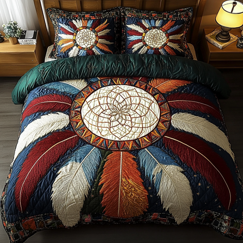 Whispering Threads 3-Piece Quilted Bedding Set NCU0DK4412